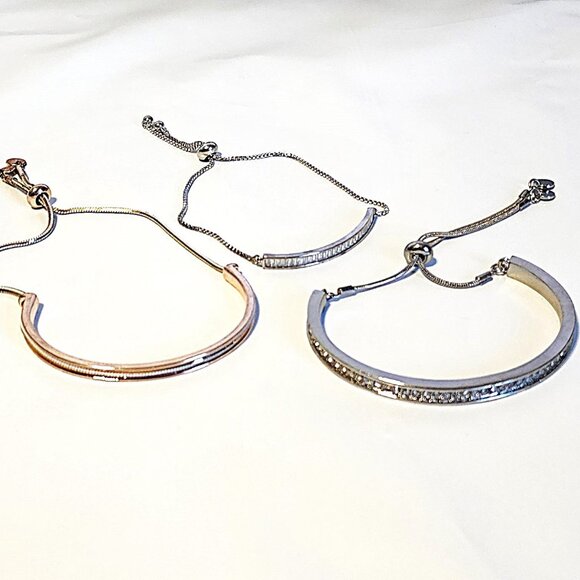 Silver & rose gold slider bracelet bundle - Picture 3 of 8